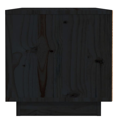 Bedside Cabinet Black 40x34x35 cm Solid Wood Pine