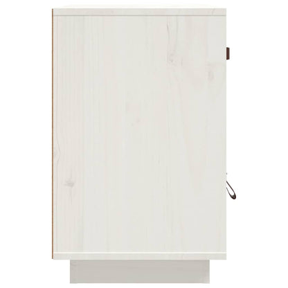 Bedside Cabinet White 40x34x55 cm Solid Wood Pine