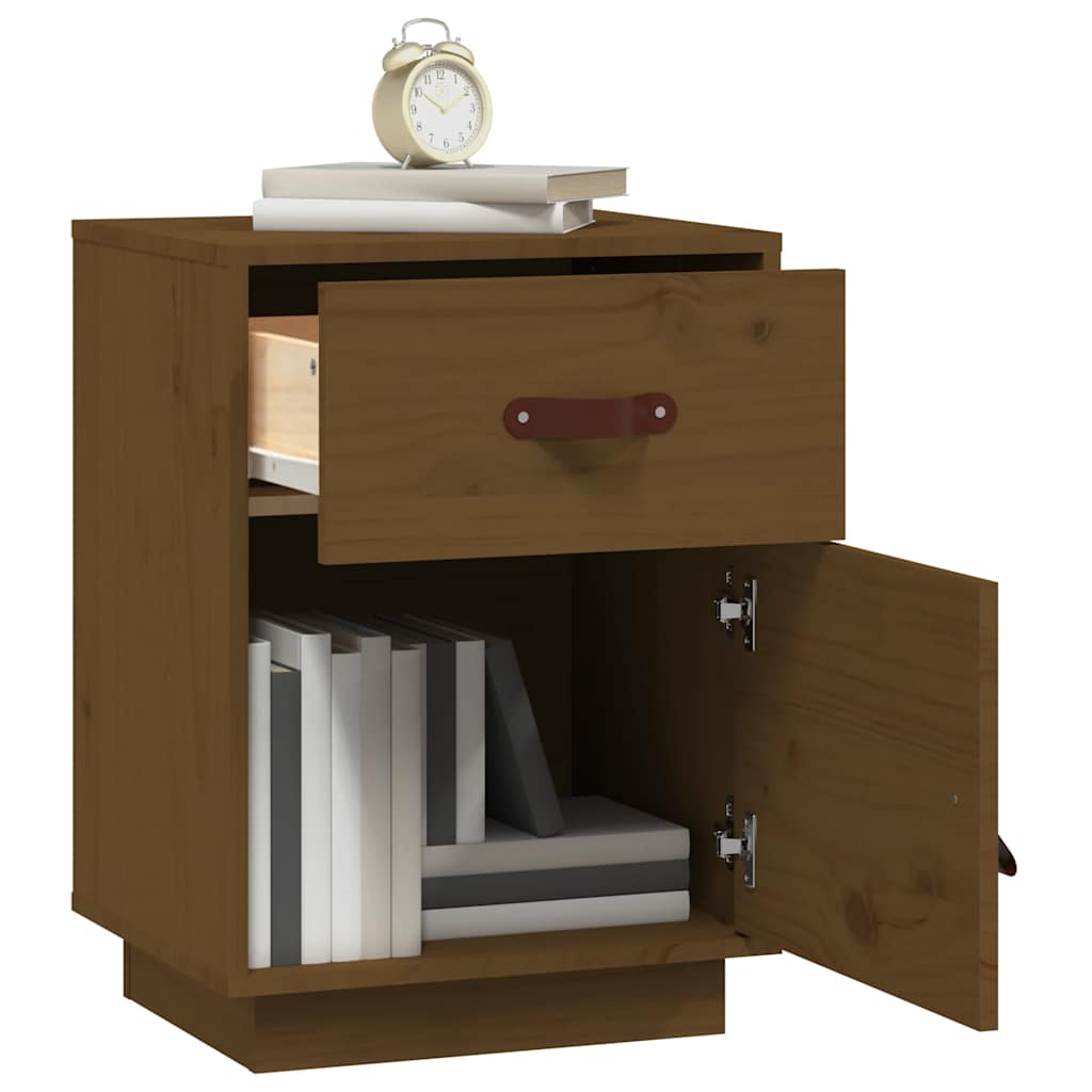 Bedside Cabinets 2 pcs Honey Brown 40x34x55 cm Solid Wood Pine