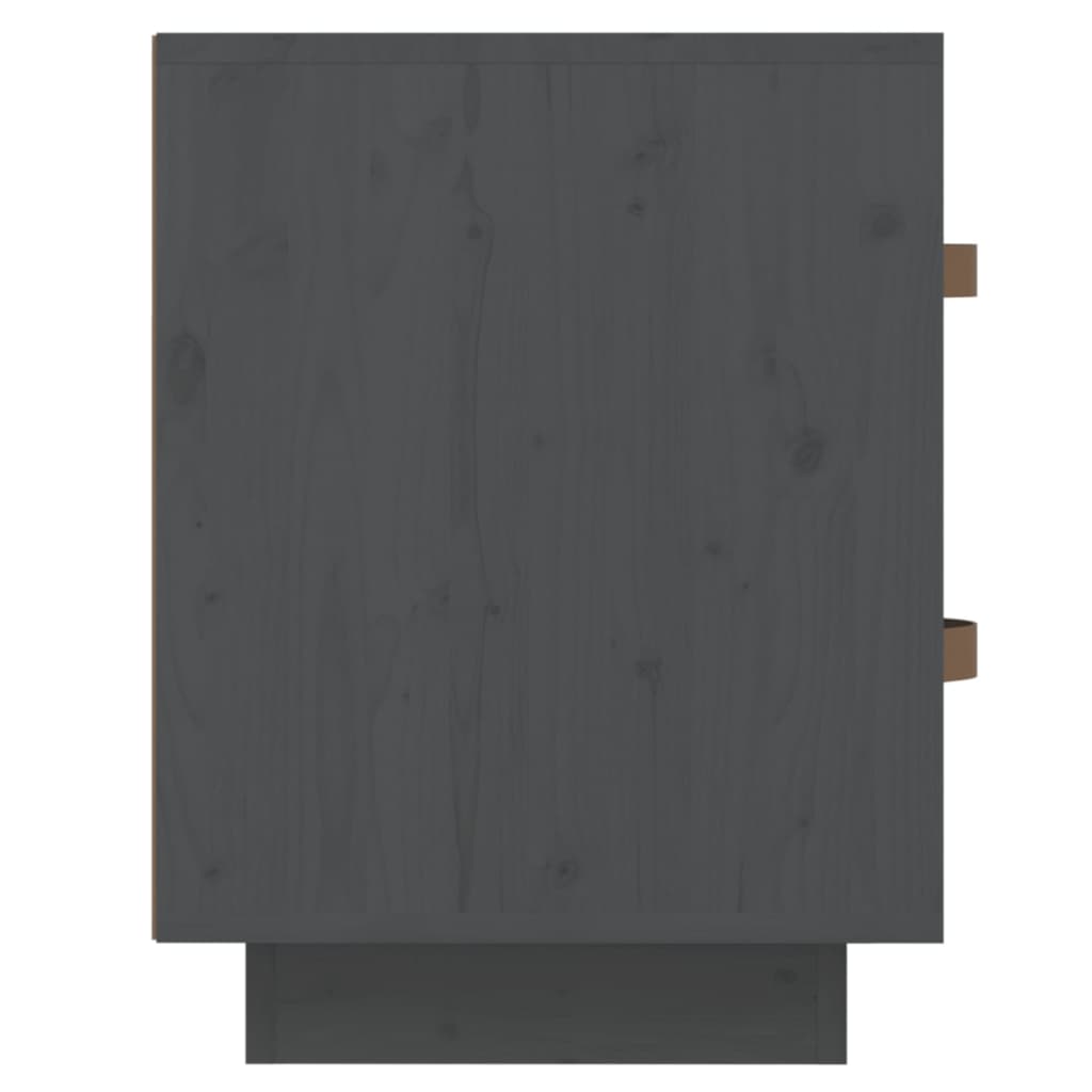Bedside Cabinets 2 pcs Grey 40x34x45 cm Solid Wood Pine