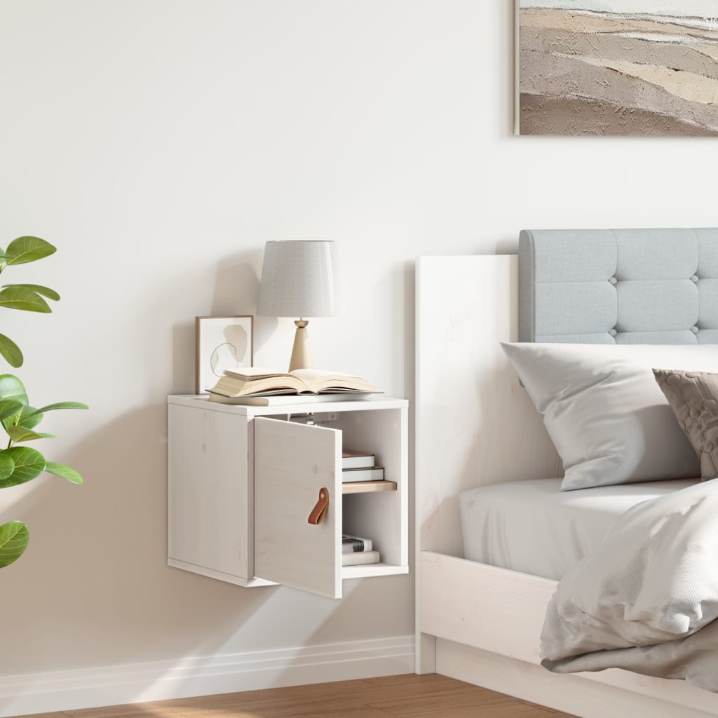 Wall Cabinet White 31.5x30x30 cm Solid Wood Pine