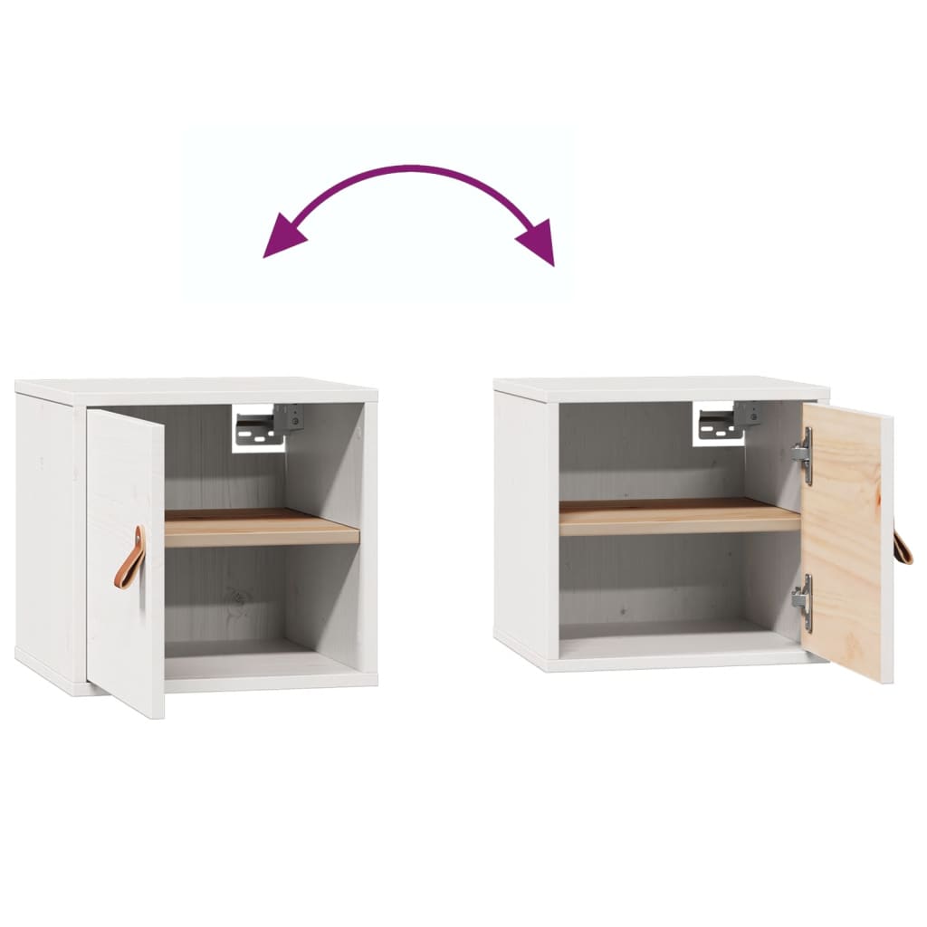 Wall Cabinet White 31.5x30x30 cm Solid Wood Pine