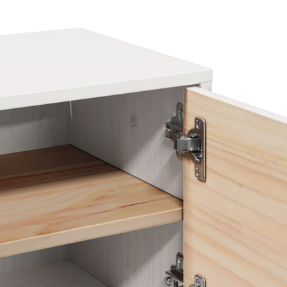 Wall Cabinet White 31.5x30x30 cm Solid Wood Pine