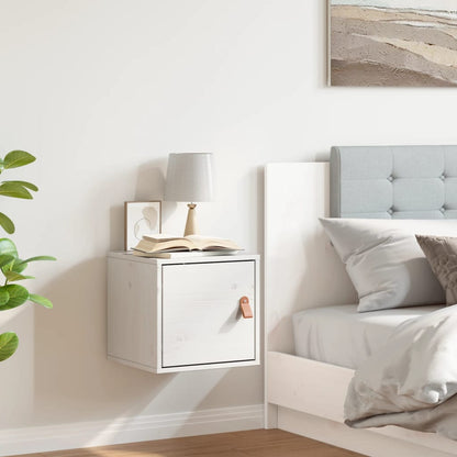 Wall Cabinet White 31.5x30x30 cm Solid Wood Pine
