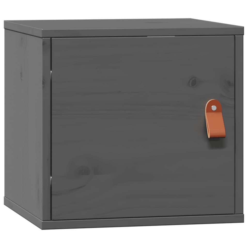 Wall Cabinet Grey 31.5x30x30 cm Solid Wood Pine
