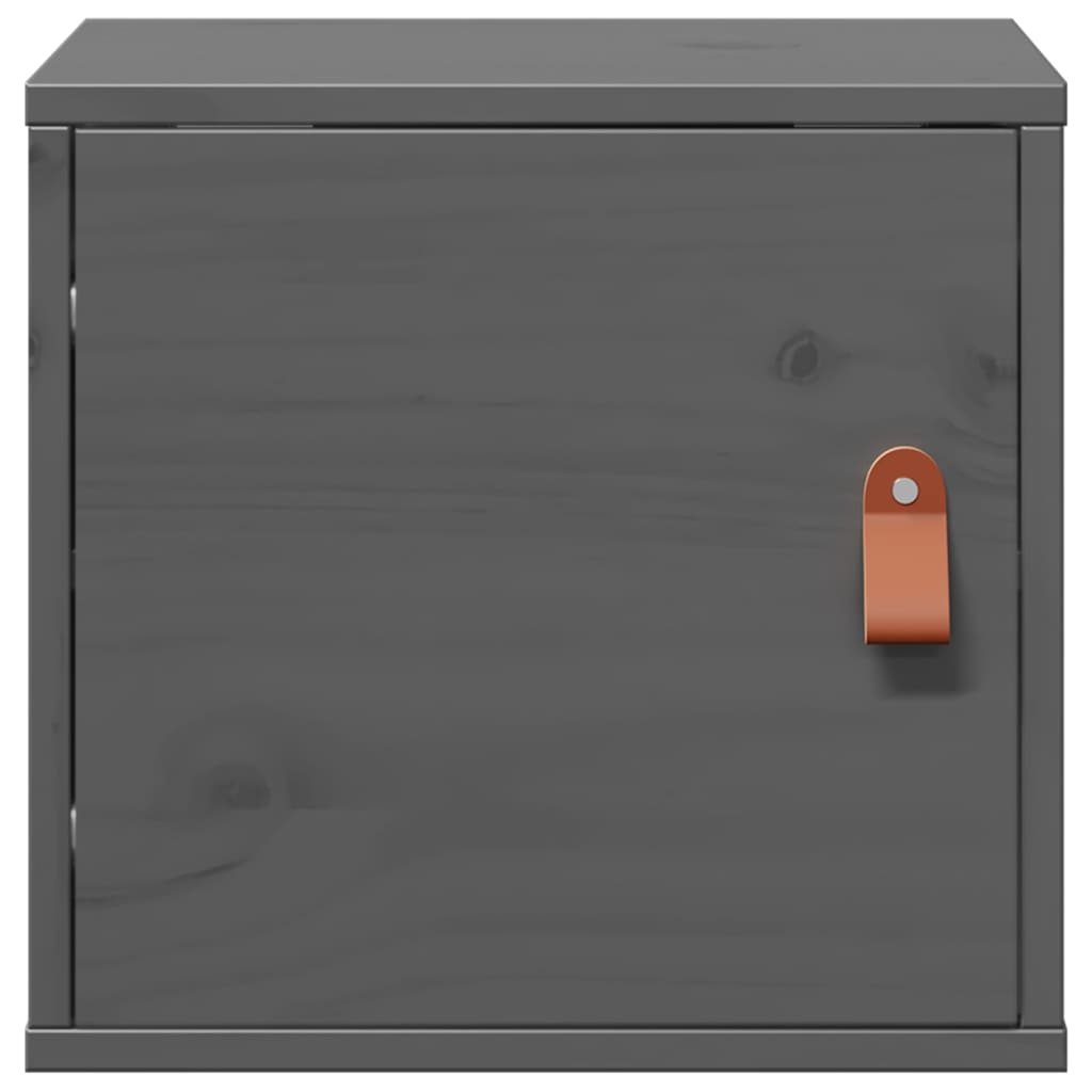 Wall Cabinet Grey 31.5x30x30 cm Solid Wood Pine