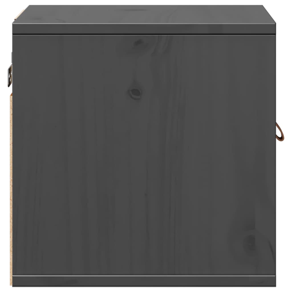 Wall Cabinet Grey 31.5x30x30 cm Solid Wood Pine