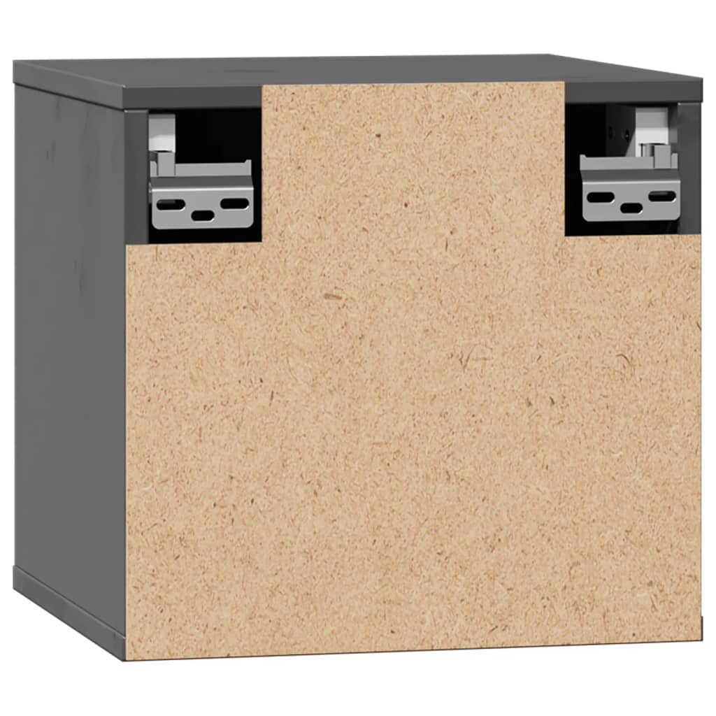 Wall Cabinet Grey 31.5x30x30 cm Solid Wood Pine