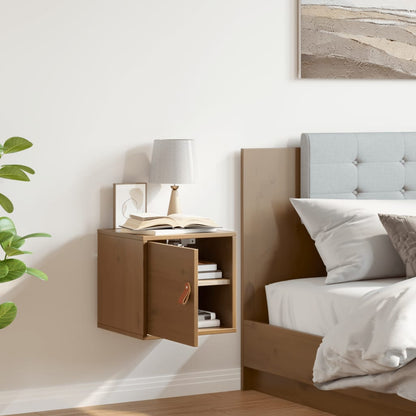 Wall Cabinet Honey Brown 31.5x30x30 cm Solid Wood Pine