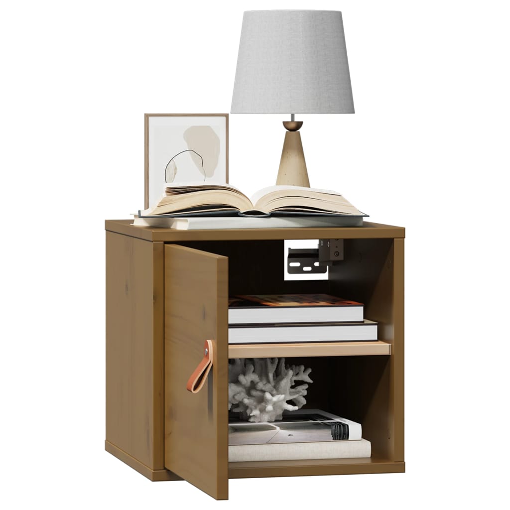 Wall Cabinet Honey Brown 31.5x30x30 cm Solid Wood Pine