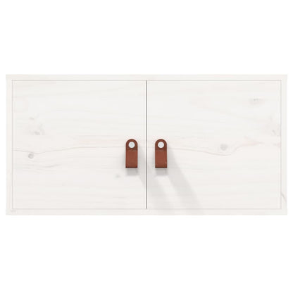 Wall Cabinet White 60x30x30 cm Solid Wood Pine