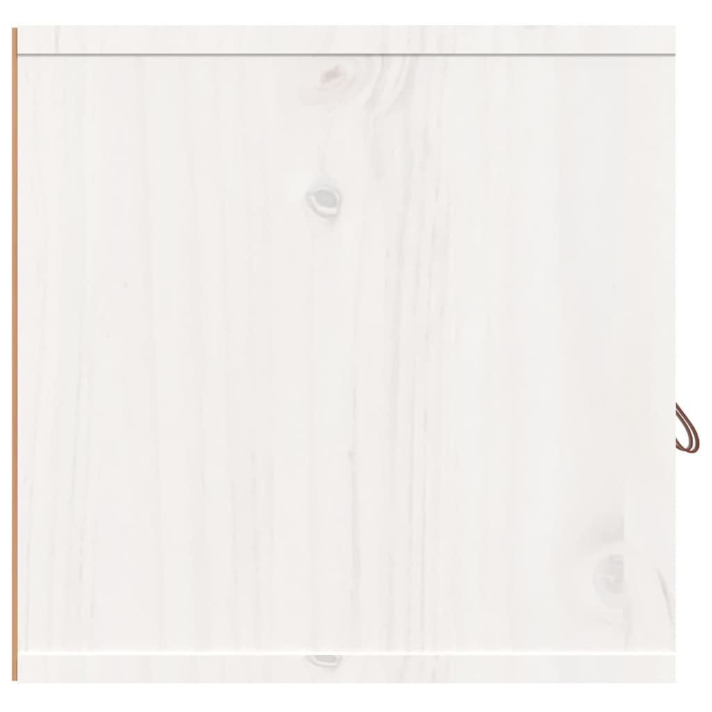Wall Cabinet White 60x30x30 cm Solid Wood Pine