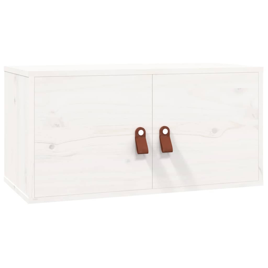 Wall Cabinets 2 pcs White 60x30x30 cm Solid Wood Pine