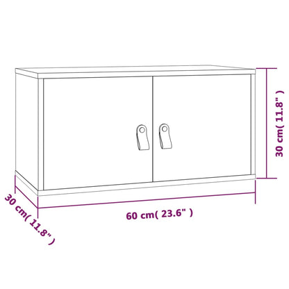 Wall Cabinets 2 pcs White 60x30x30 cm Solid Wood Pine