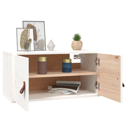 Wall Cabinets 2 pcs White 60x30x30 cm Solid Wood Pine