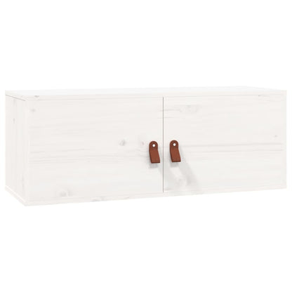 Wall Cabinets 2 pcs White 80x30x30 cm Solid Wood Pine