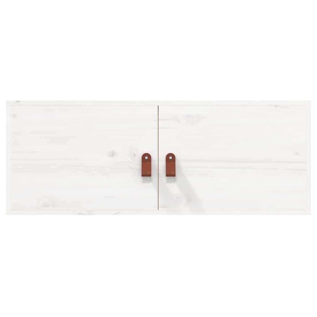 Wall Cabinets 2 pcs White 80x30x30 cm Solid Wood Pine