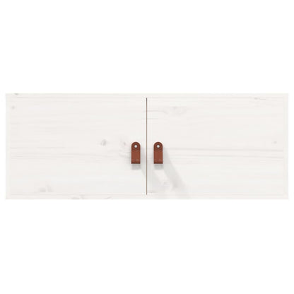 Wall Cabinets 2 pcs White 80x30x30 cm Solid Wood Pine