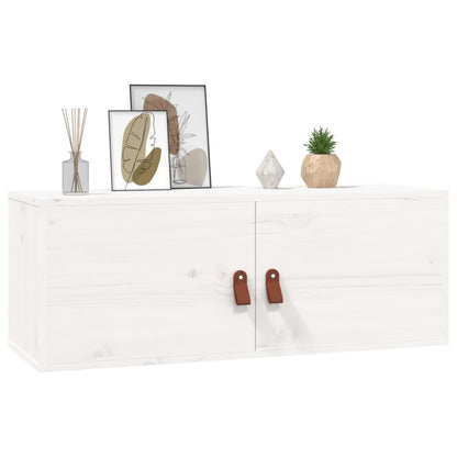 Wall Cabinets 2 pcs White 80x30x30 cm Solid Wood Pine