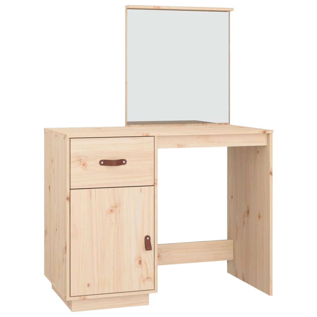 Cosmetic Desk 95x50x134 cm Solid Wood Pine