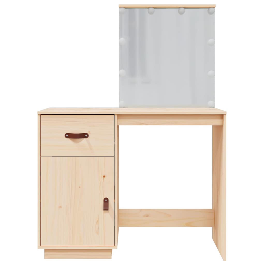 Dressing Table with LED 95x50x133,5 cm Solid Wood Pine