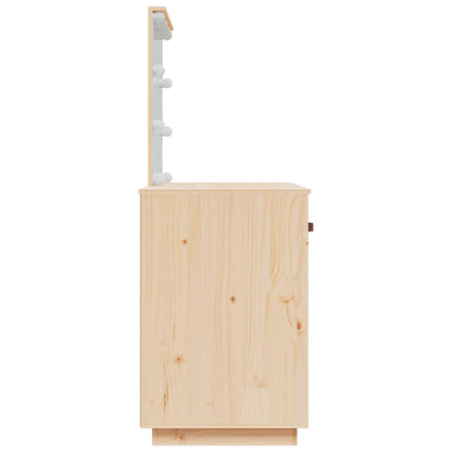 Dressing Table with LED 95x50x133,5 cm Solid Wood Pine