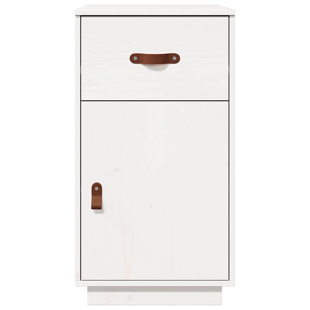 Desk Cabinet White 40x50x75 cm Solid Wood Pine