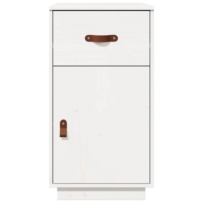 Desk Cabinet White 40x50x75 cm Solid Wood Pine
