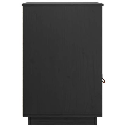 Desk Cabinet Black 40x50x75 cm Solid Wood Pine