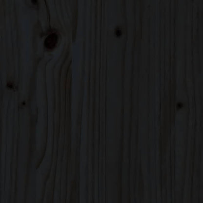 Desk Cabinet Black 40x50x75 cm Solid Wood Pine