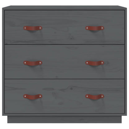 Sideboard Grey 80x40x75 cm Solid Wood Pine