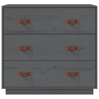 Sideboard Grey 80x40x75 cm Solid Wood Pine