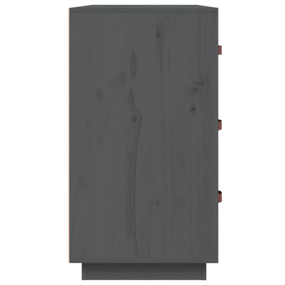 Sideboard Grey 80x40x75 cm Solid Wood Pine