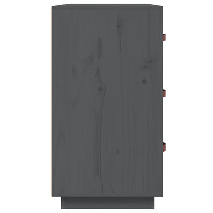 Sideboard Grey 80x40x75 cm Solid Wood Pine
