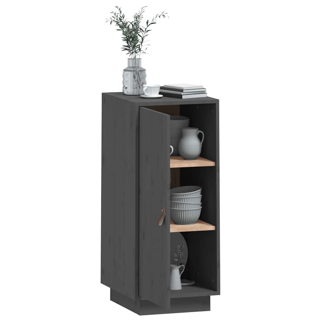 Sideboard Grey 34x40x75 cm Solid Wood Pine