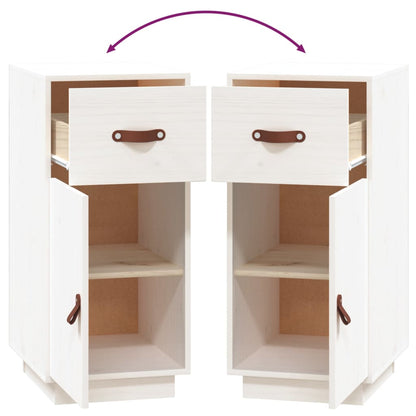 Sideboard White 34x40x75 cm Solid Wood Pine