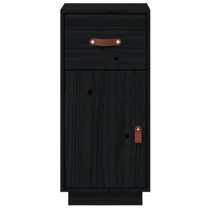 Sideboard Black 34x40x75 cm Solid Wood Pine