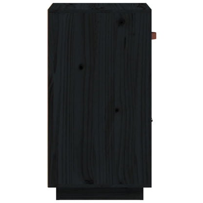 Sideboard Black 34x40x75 cm Solid Wood Pine