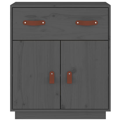 Sideboard Grey 65.5x40x75 cm Solid Wood Pine