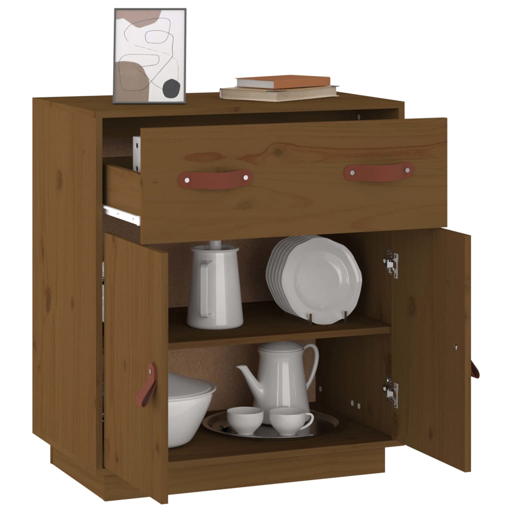 Sideboard Honey Brown 65.5x40x75 cm Solid Wood Pine