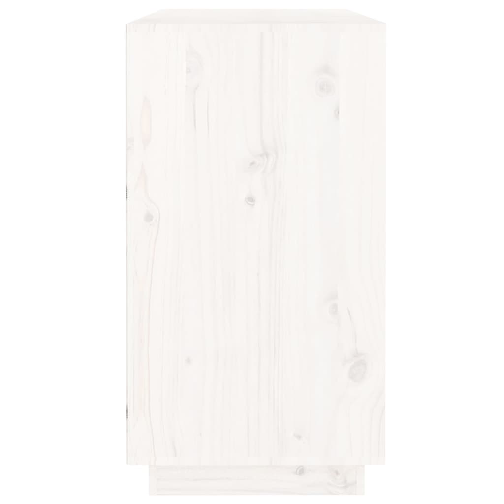 Sideboard White 100x40x75 cm Solid Wood Pine