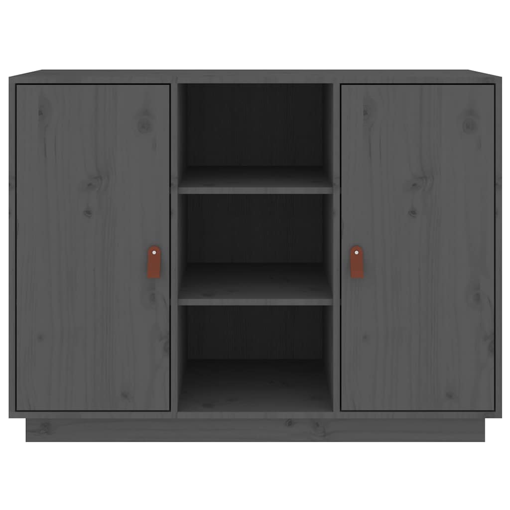 Sideboard Grey 100x40x75 cm Solid Wood Pine