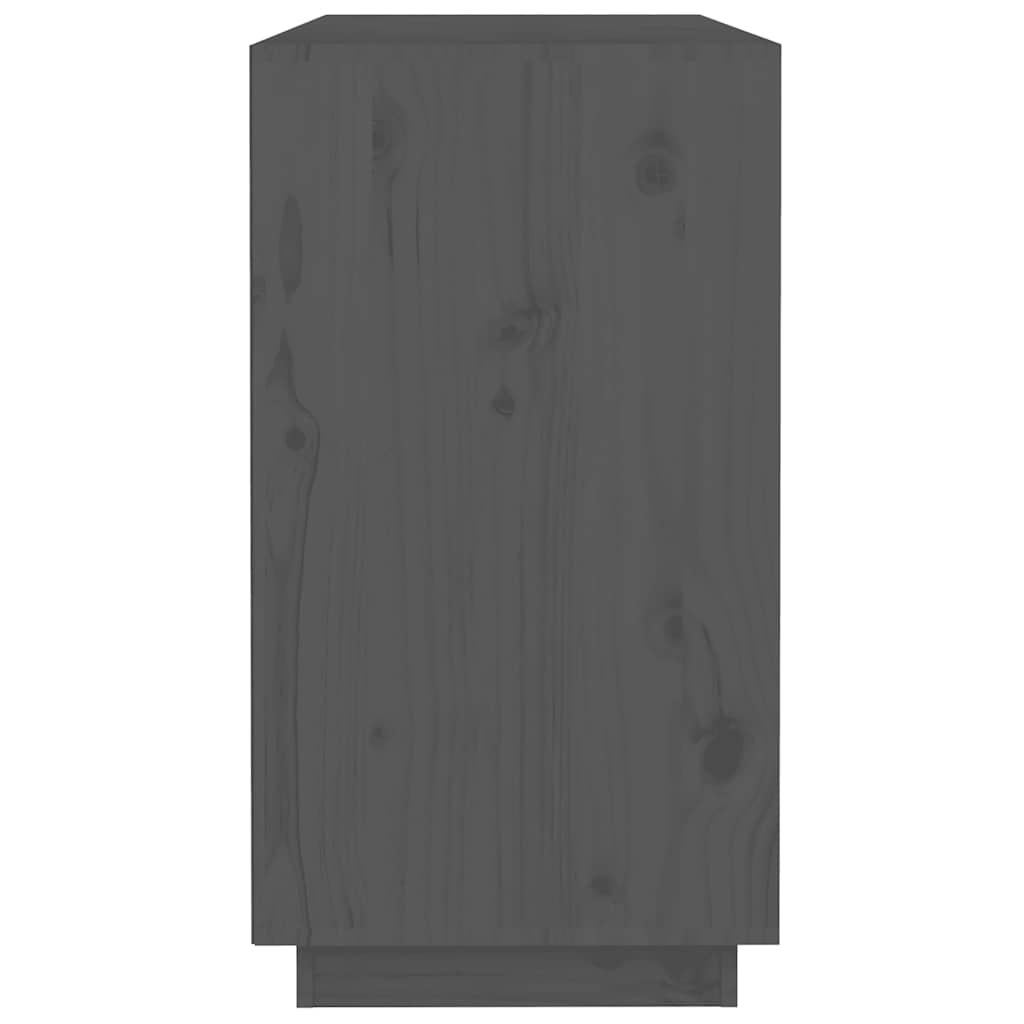 Sideboard Grey 100x40x75 cm Solid Wood Pine