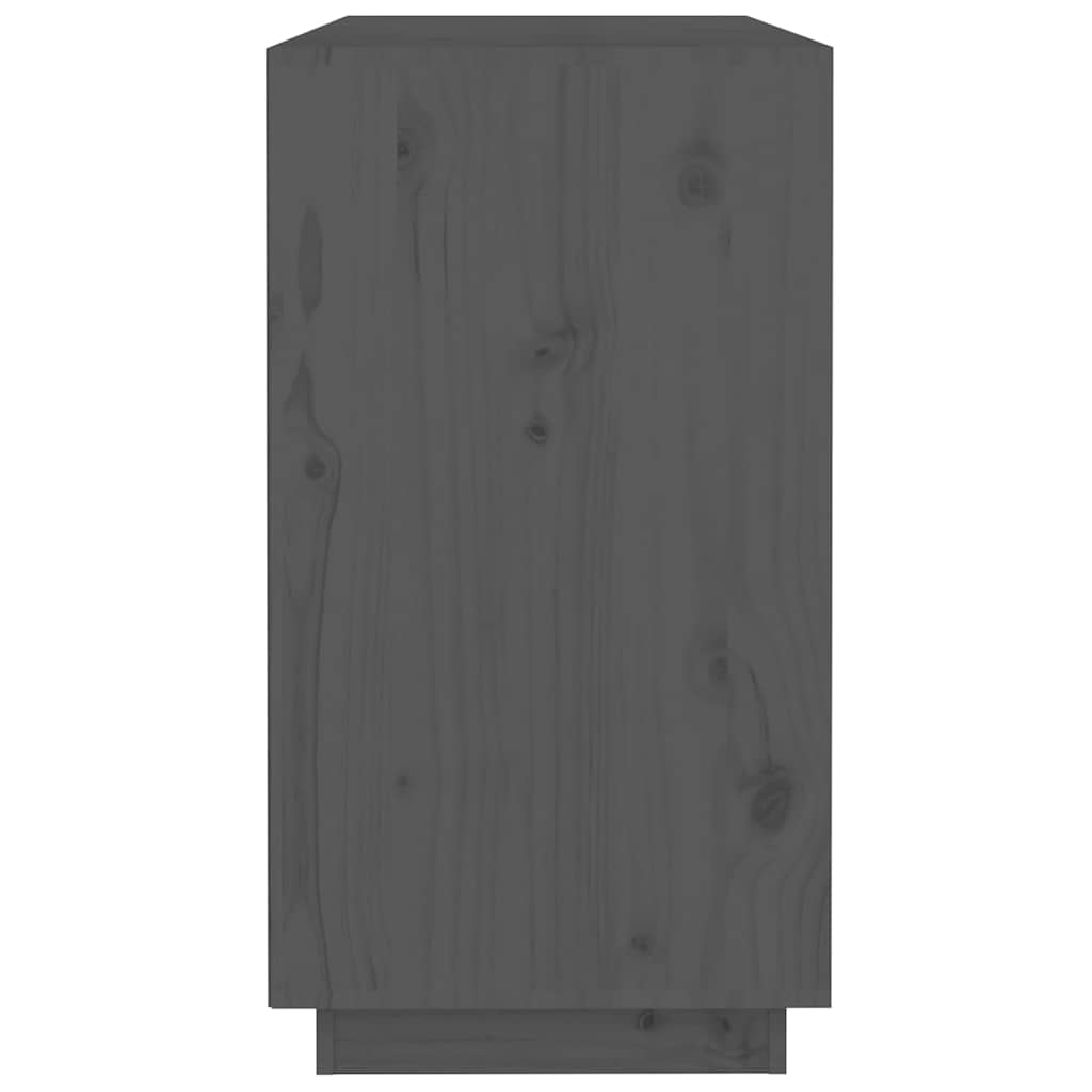 Sideboard Grey 100x40x75 cm Solid Wood Pine