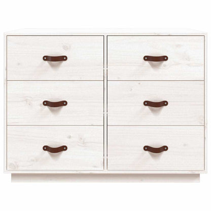 Sideboard White 100x40x75 cm Solid Wood Pine