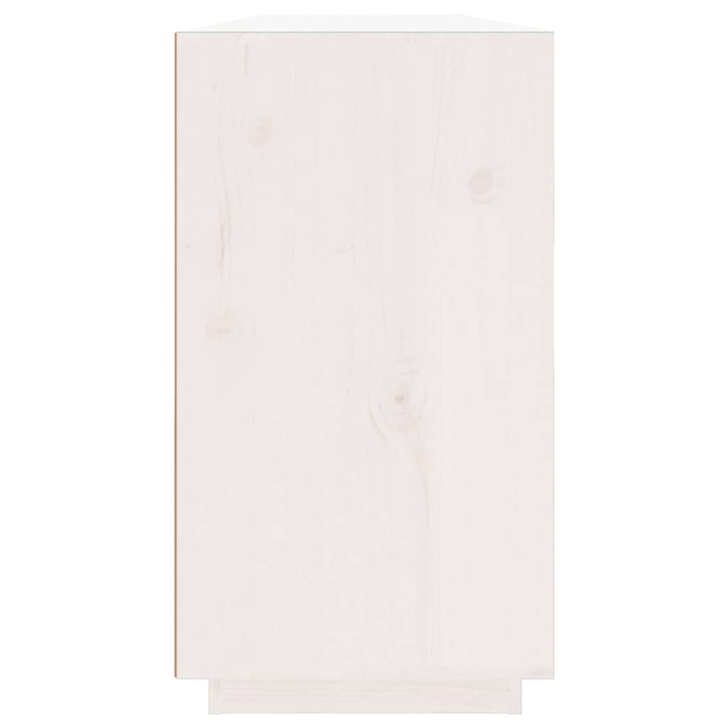 Sideboard White 100x40x75 cm Solid Wood Pine