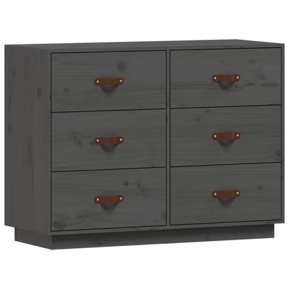 Sideboard Grey 100x40x75 cm Solid Wood Pine