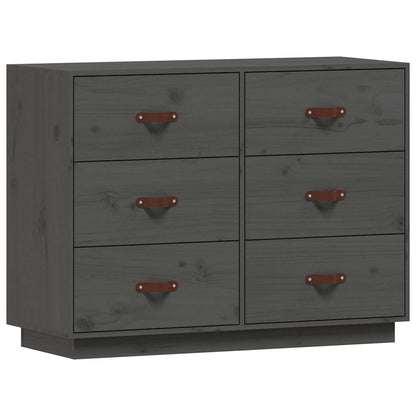 Sideboard Grey 100x40x75 cm Solid Wood Pine