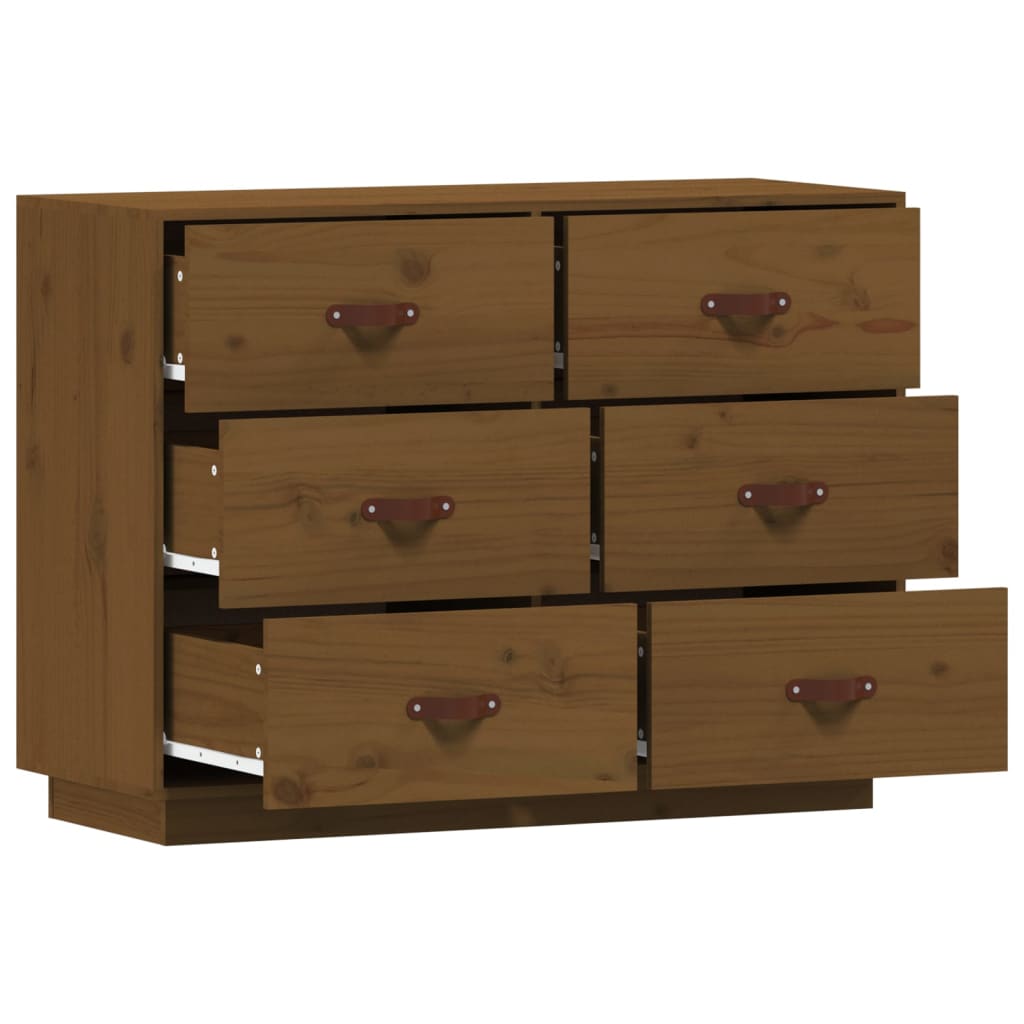 Sideboard Honey Brown 100x40x75 cm Solid Wood Pine