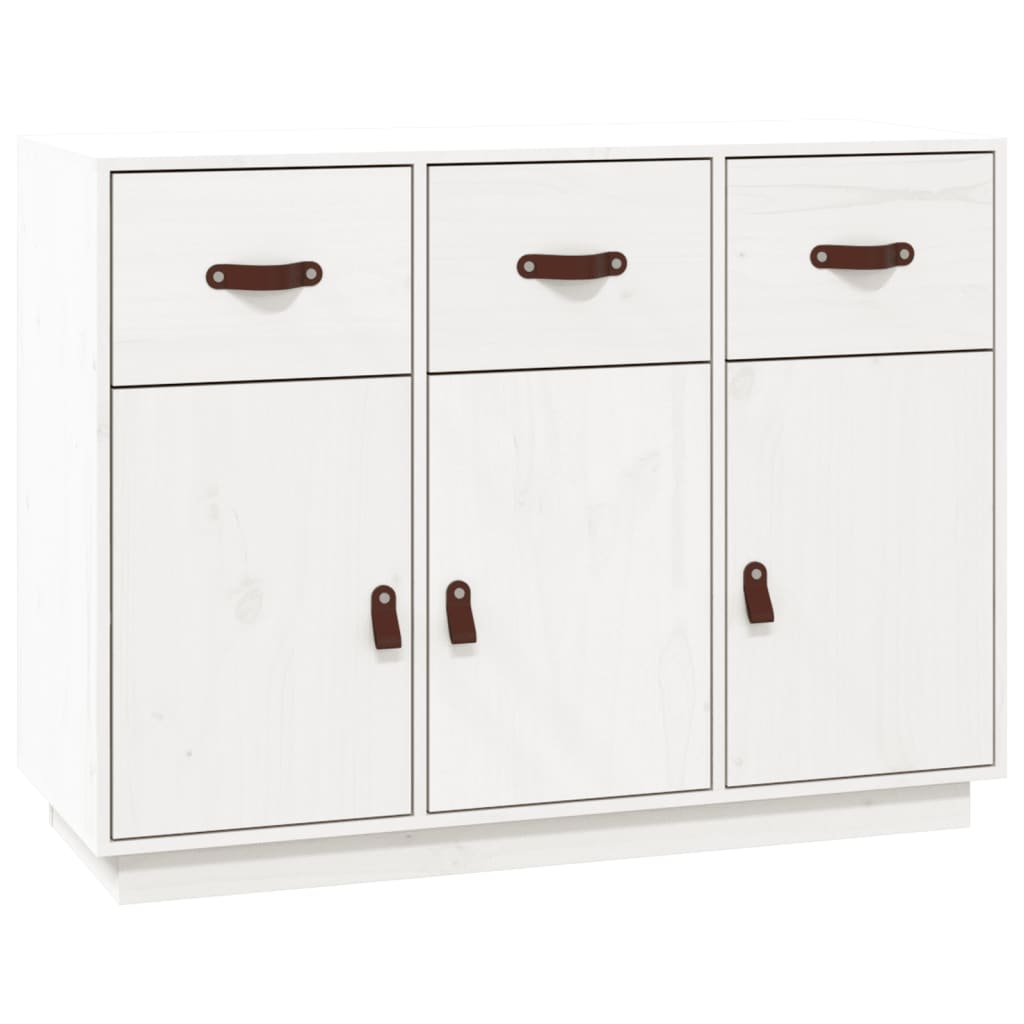 Sideboard White 100x40x75 cm Solid Wood Pine
